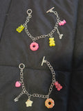 Teddy bear candy dangle bracelet necklace
